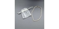 Collier perle blanche nouée vintage 